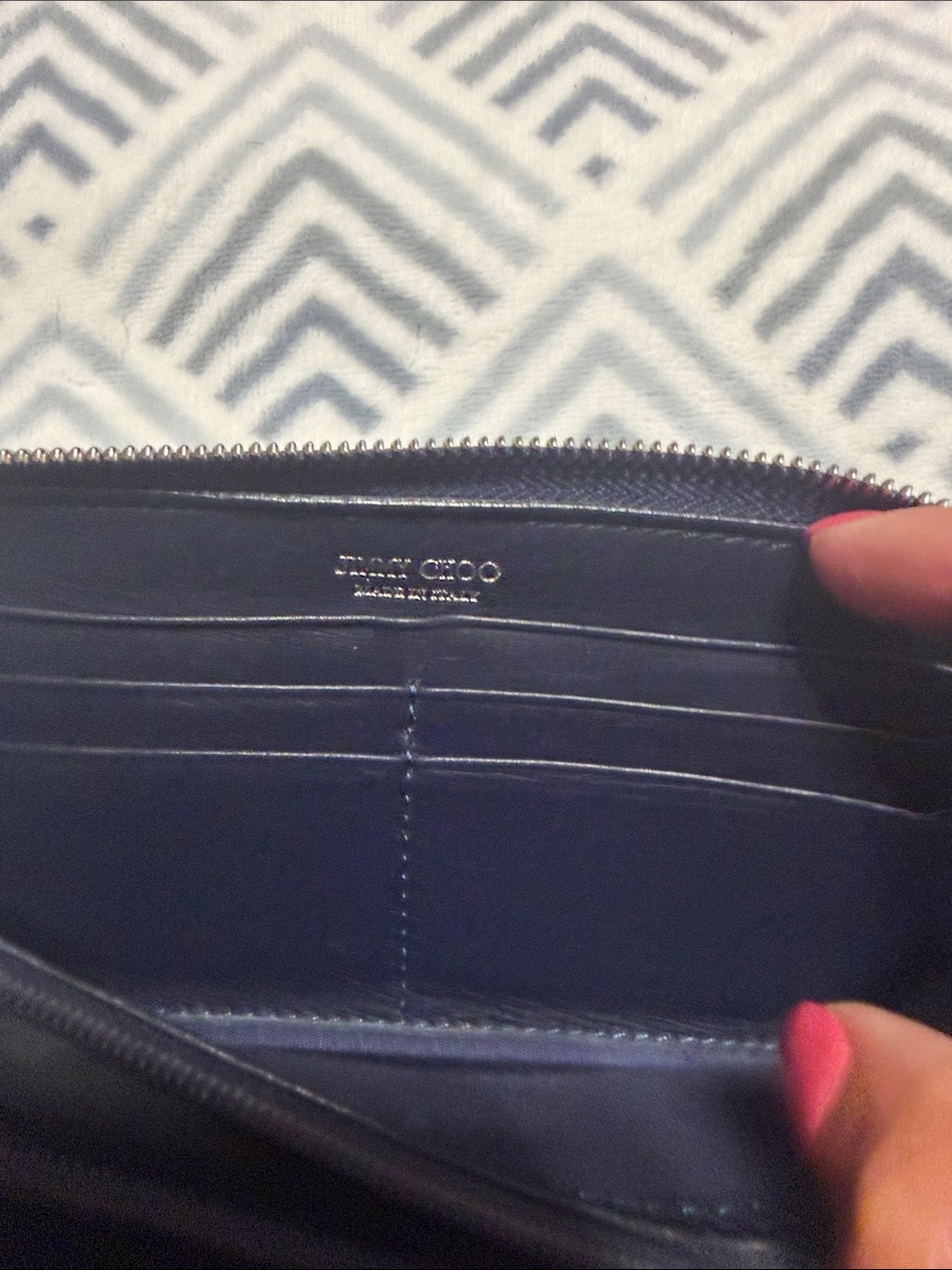 Jimmy Choo Star-Studded Black Patent  long Wallet EUC - Picture 12 of 16